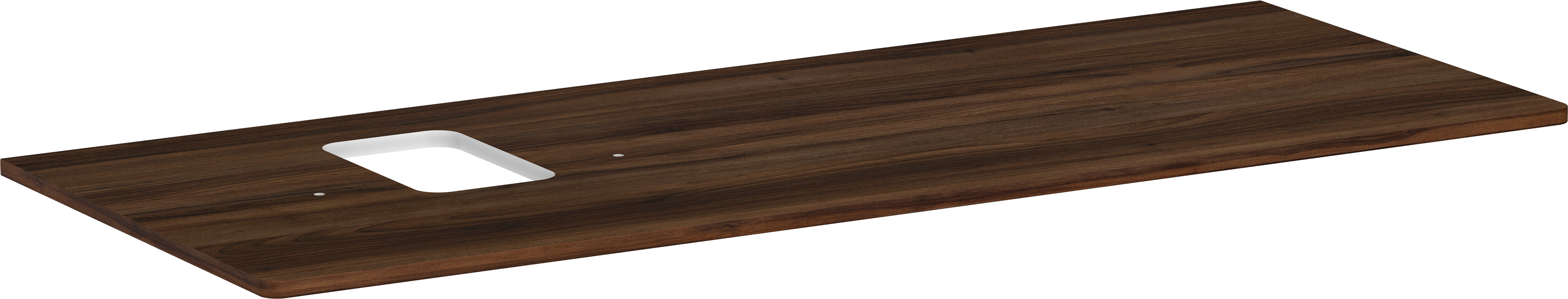 Konsole 1360/550 mit Ausschnitt links für Aufsatzwaschtisch mit Hahnloch