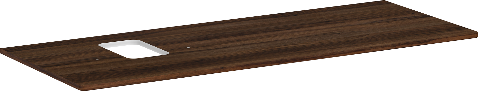 Console 1360/550 with cutout left for wash bowl with tap hole