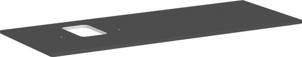 Konsole 1360/550 mit Ausschnitt links für Aufsatzwaschtisch mit Hahnloch Diamantgrau Matt