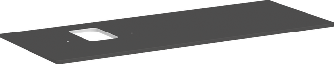 Konsole 1360/550 mit Ausschnitt links für Aufsatzwaschtisch mit Hahnloch