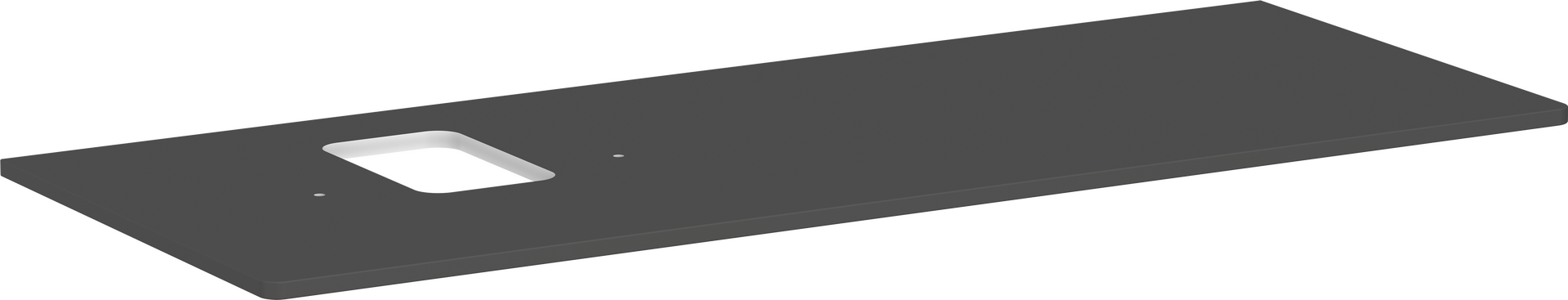 Console 1360/550 with cutout left for wash bowl with tap hole