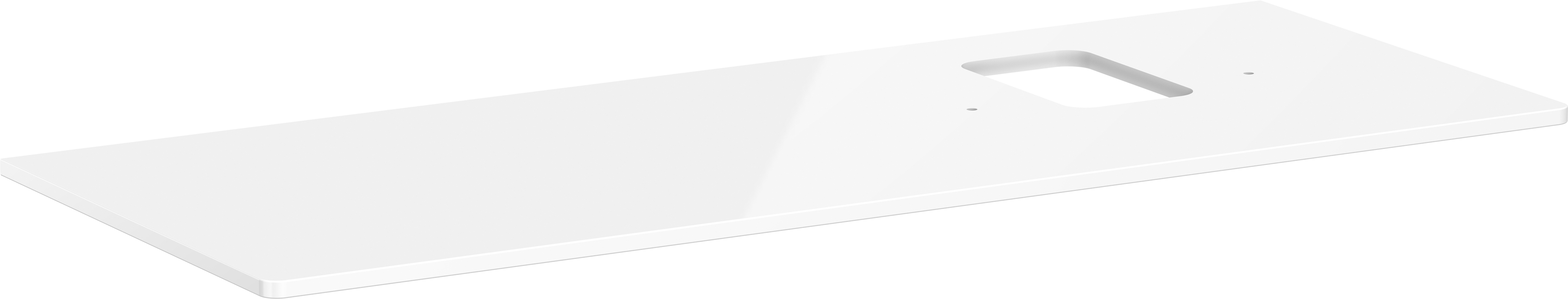 Consola 1360/550 con recorte a la derecha para lavabos tipo bol con orificio para grifo