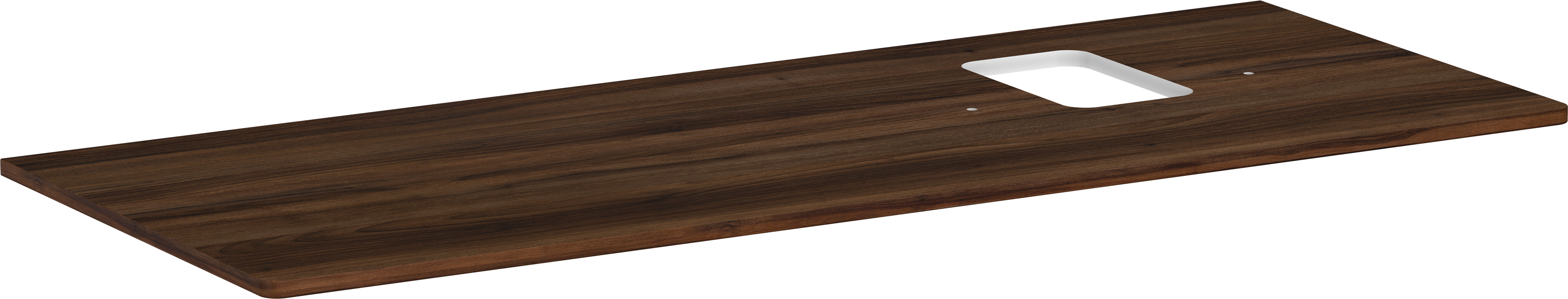 Consola 1360/550 con recorte a la derecha para lavabos tipo bol con orificio para grifo