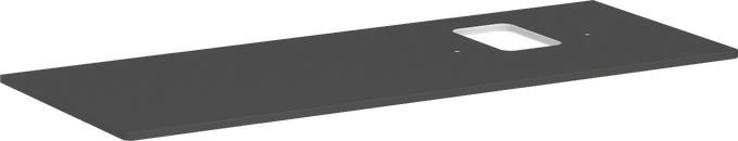 Konsole 1360/550 mit Ausschnitt rechts für Aufsatzwaschtisch mit Hahnloch