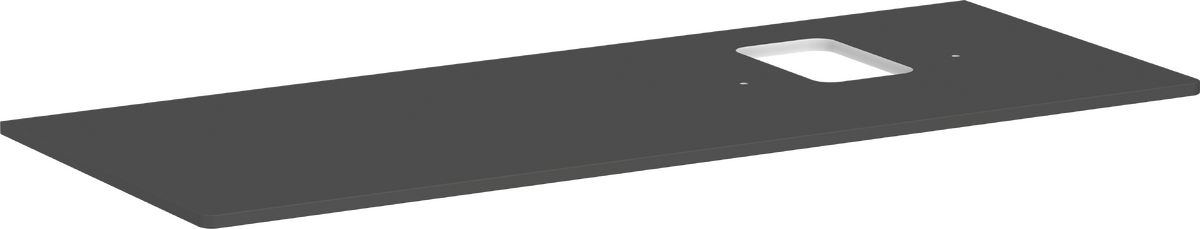 Console 1360/550 with cutout right for wash bowl with tap hole