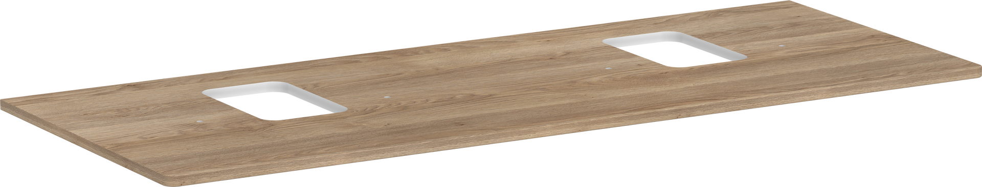 Console 1360/550 with 2 cutouts for wash bowl with tap hole