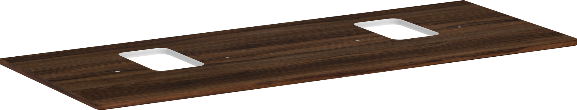 Console 1360/550 with 2 cutouts for wash bowl with tap hole