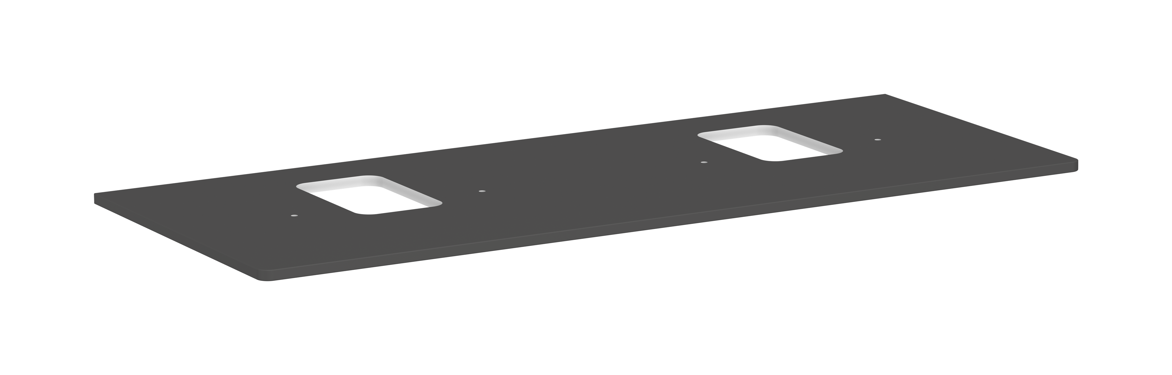 Console 1360/550 with 2 cutouts for wash bowl with tap hole