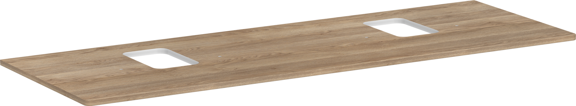 console 1560/550 met 2 uitsparingen voor waskom met kraangat