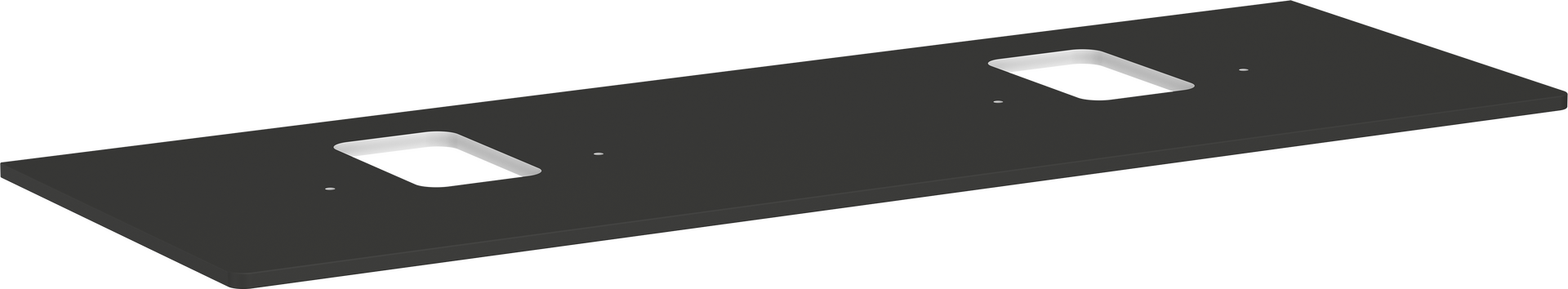 Consola 1560/550 con 2 recortes para lavabos tipo bol con orificio para grifo