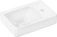 Handwaschbecken mit Ablage rechts 360/250 mit Hahnloch ohne Überlauf, SmartClean