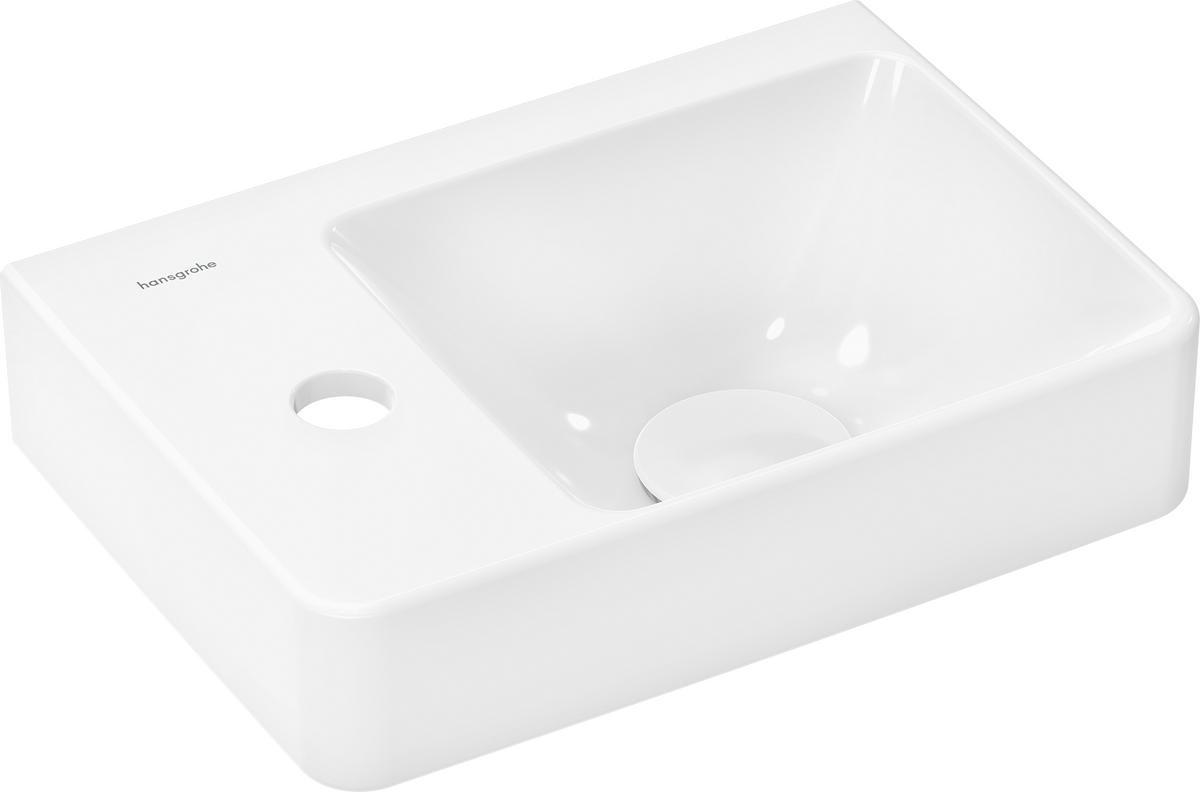 hansgrohe Lavabos: Xelu Q, Lavabo 600/480 con orificio para grifo sin  rebosadero, SmartClean, ref. 61016450