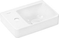 Lavamanos con repisa a la izquierda 360/250, con orificio para grifo sin rebosadero, SmartClean