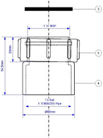 McAlpine T25 Cap and Lining BSP Coupling adapter for bath wastes 1½"