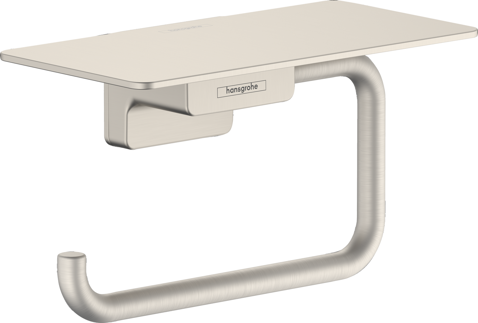 Toilet paper holder with shelf