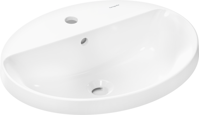 Above counter basin 550/450 with tap hole and overflow