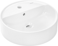 Wash bowl 450/450 with tap hole and overflow, SmartClean