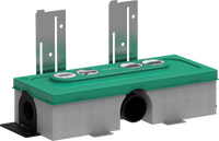 Indbygningsdel til linjeafløb, vandret installation, inkl. vægmonteringsbeslag