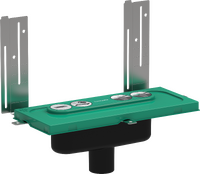 Indbygningsdel til linjeafløb, lodret installation, inkl. vægmonteringsbeslag