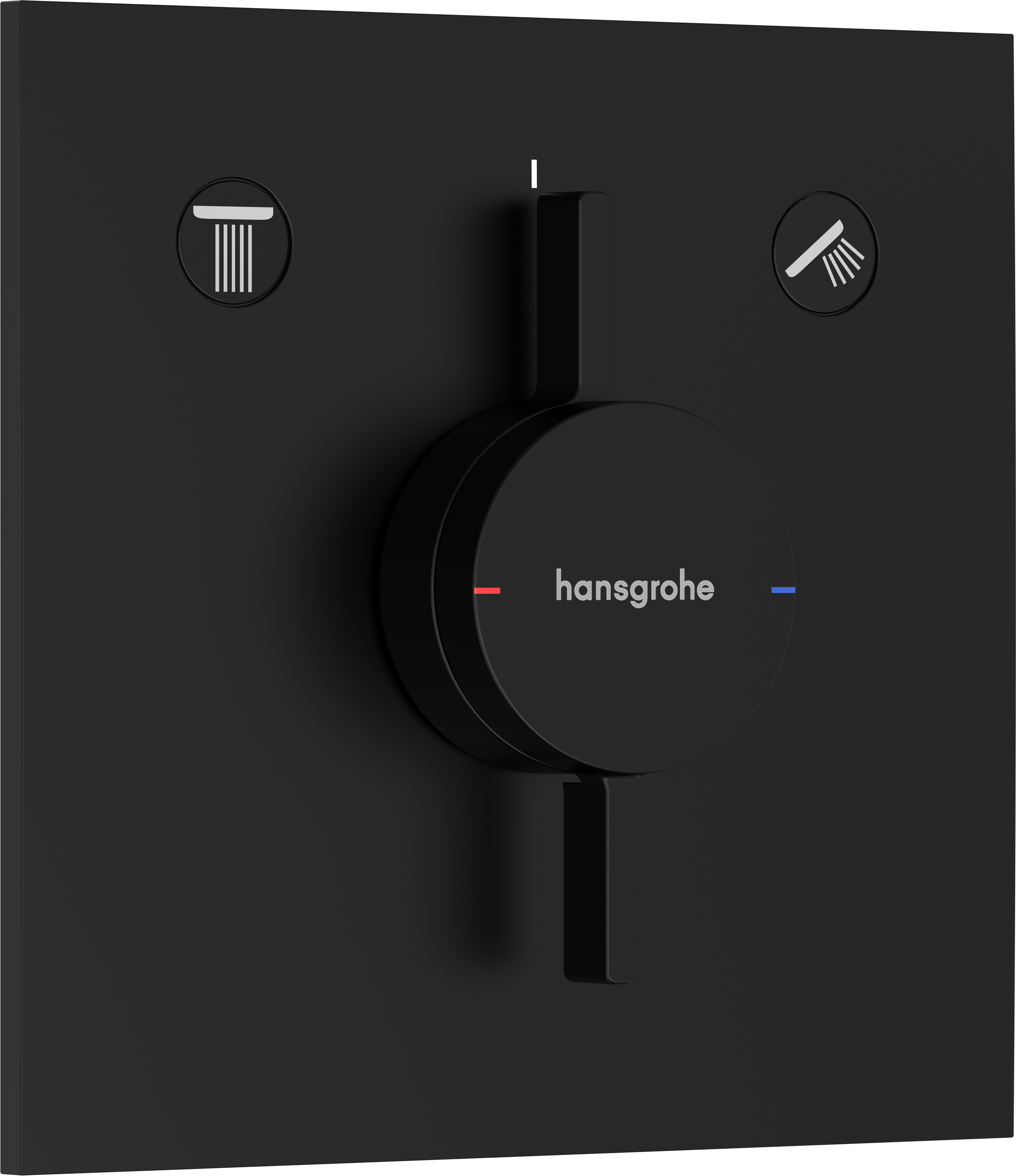 Mixer for concealed installation for 2 functions