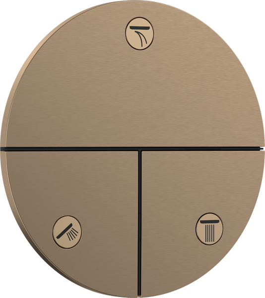 Valve for concealed installation for 3 functions