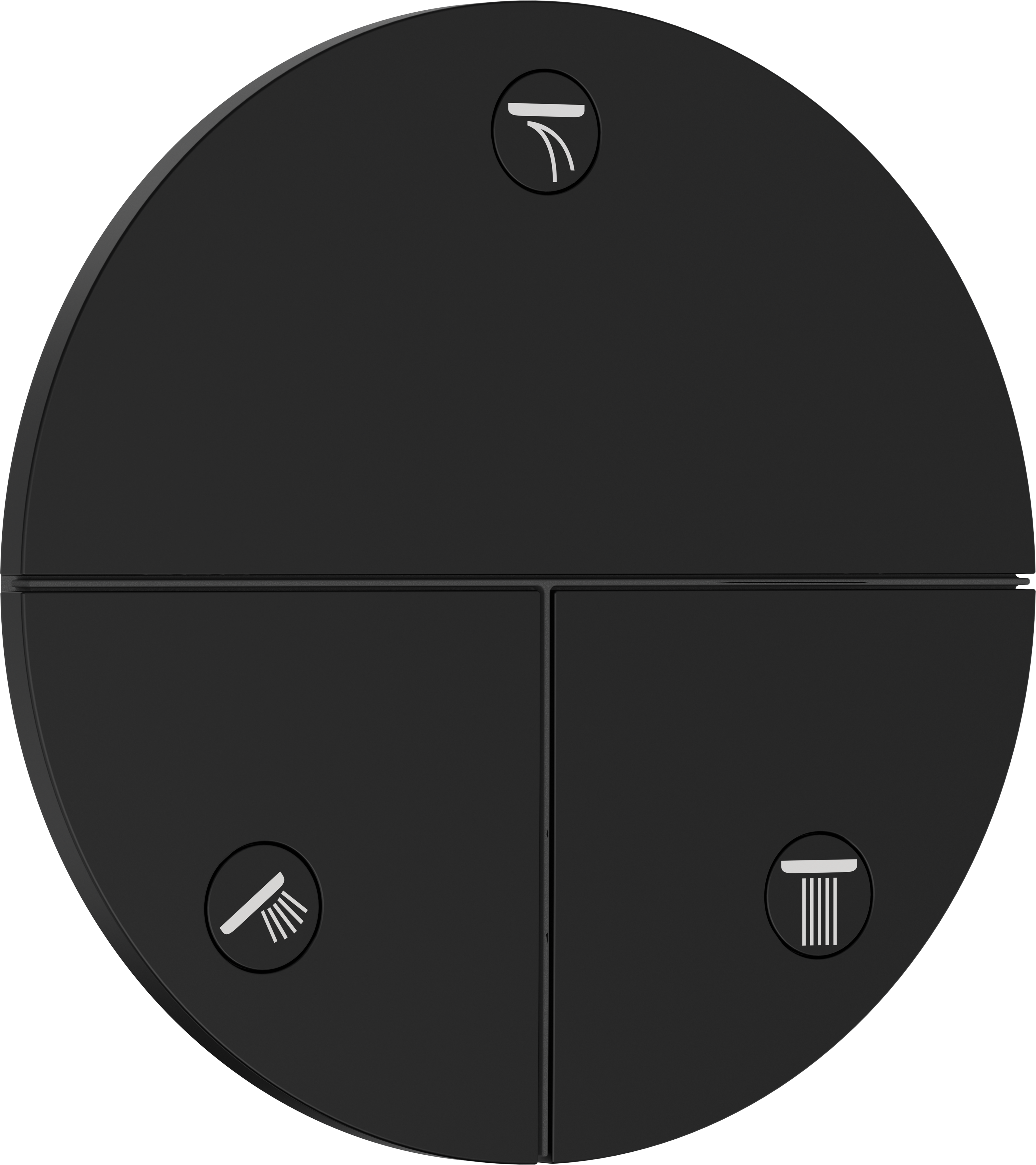 Valve for concealed installation for 3 functions