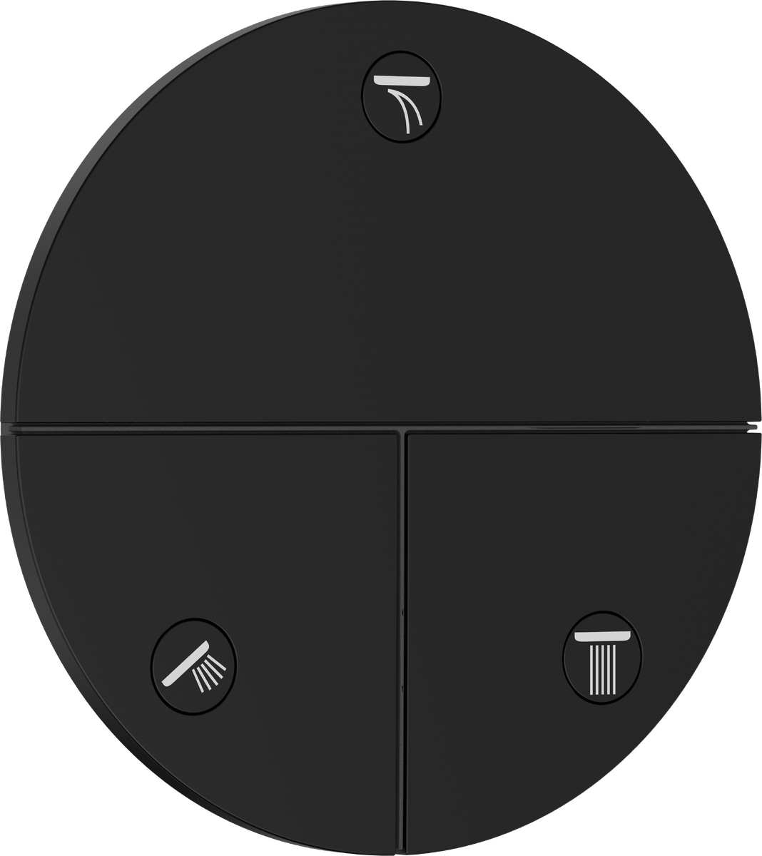 Valve for concealed installation for 3 functions
