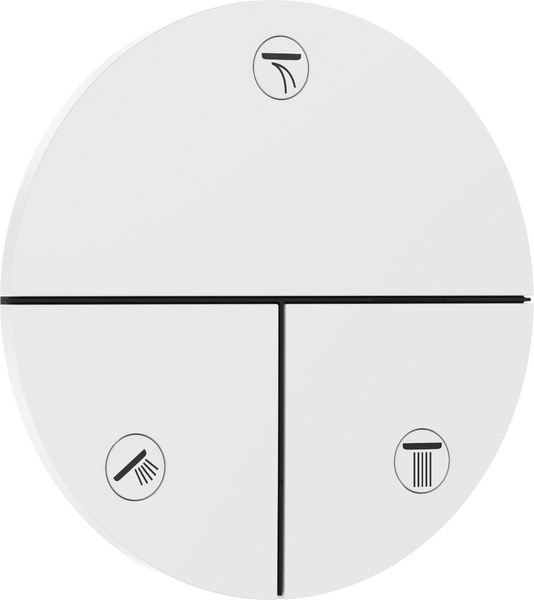 Valve for concealed installation for 3 functions