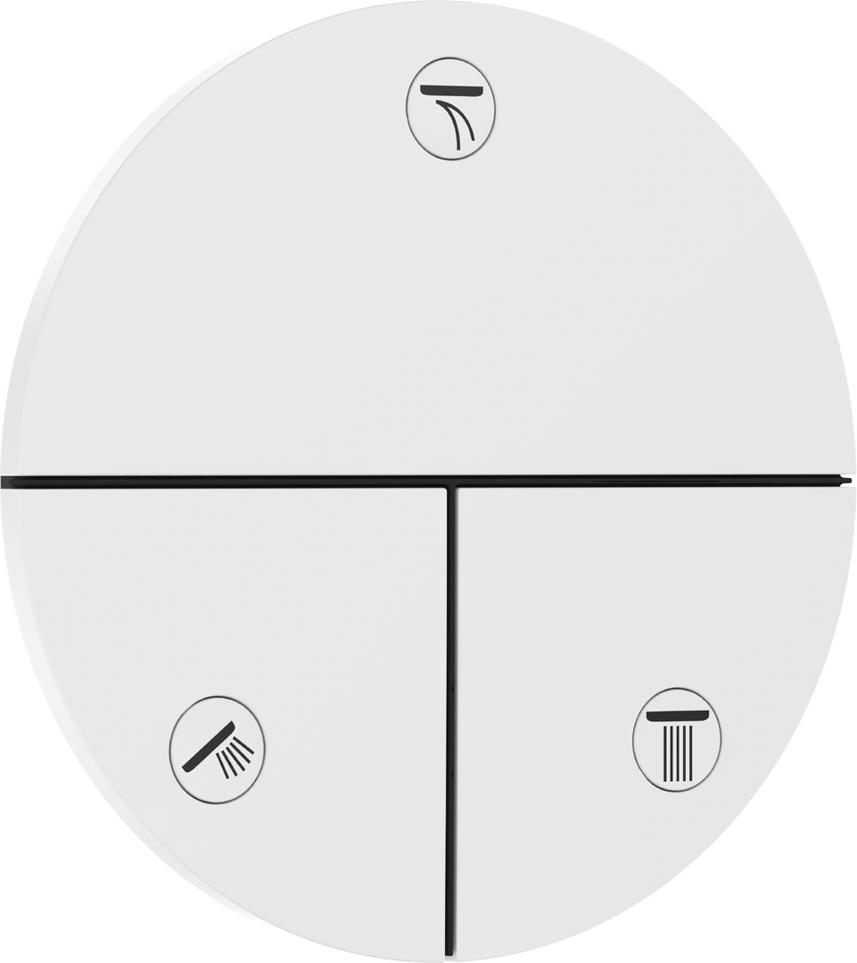 Valve for concealed installation for 3 functions