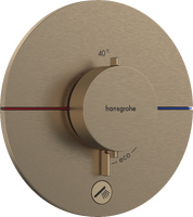 Thermostat for concealed installation for 1 function and additional outlet Thermostat for concealed installation for 1 function and additional outlet