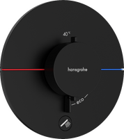 Thermostat for concealed installation for 1 function and additional outlet Thermostat for concealed installation for 1 function and additional outlet