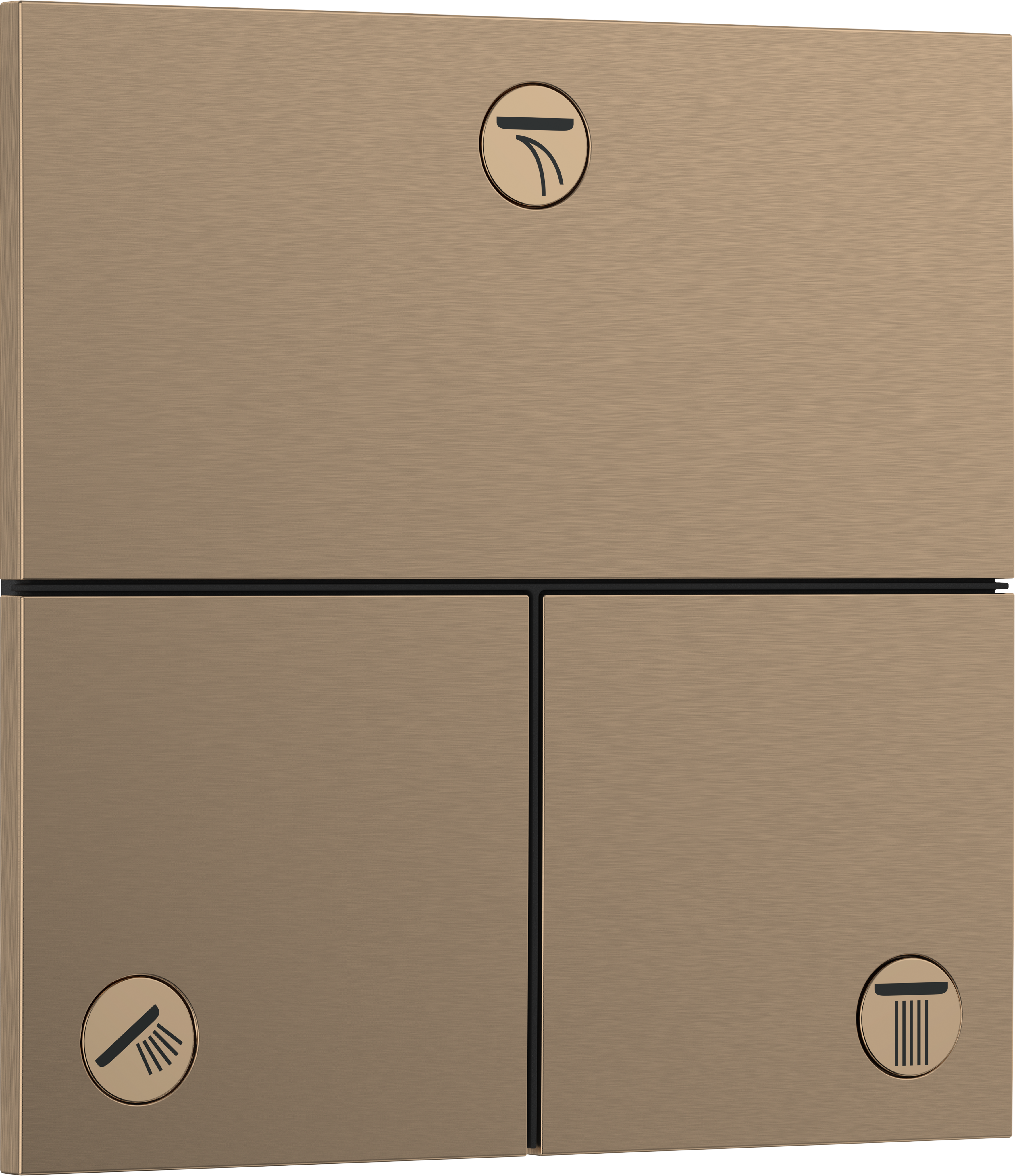 Valve for concealed installation for 3 functions