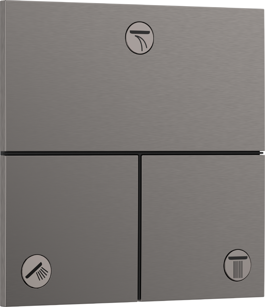 Valve for concealed installation for 3 functions