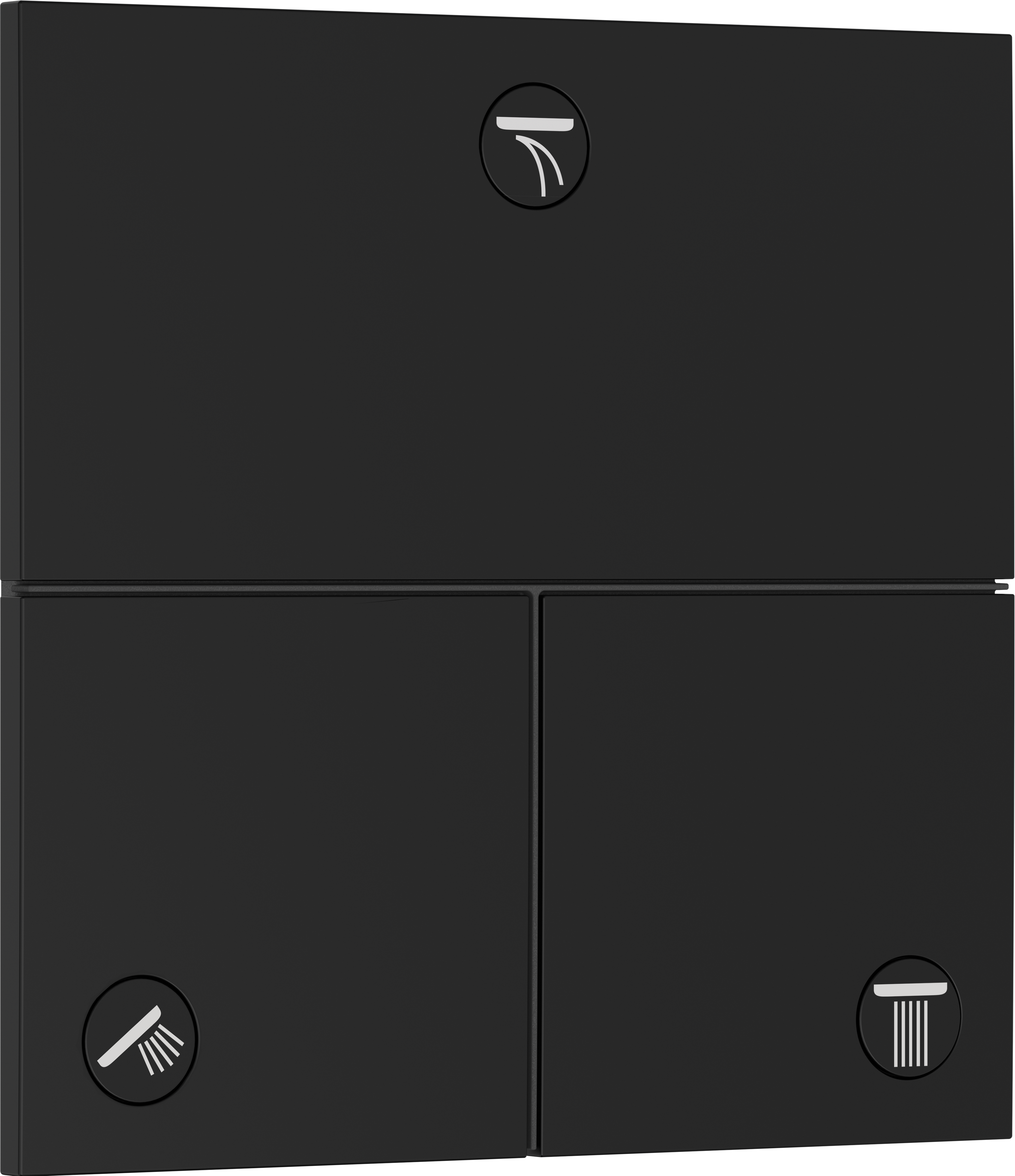 Valve for concealed installation for 3 functions