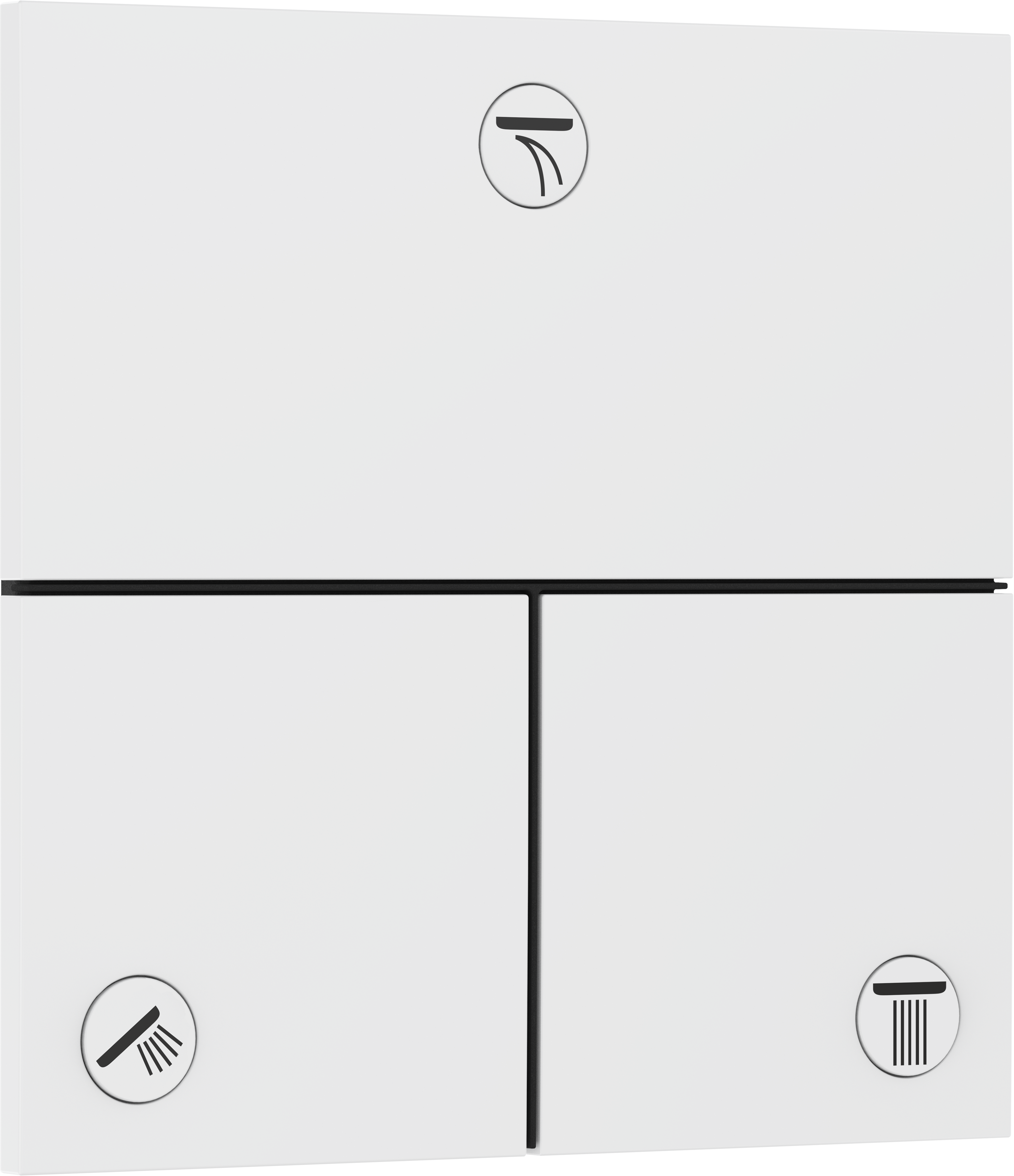 Valve for concealed installation for 3 functions