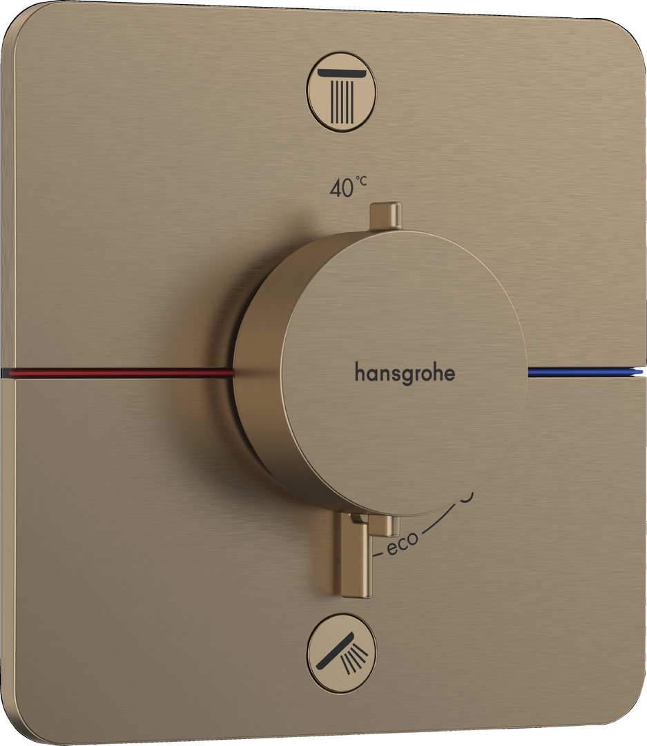 Thermostat for concealed installation for 2 functions