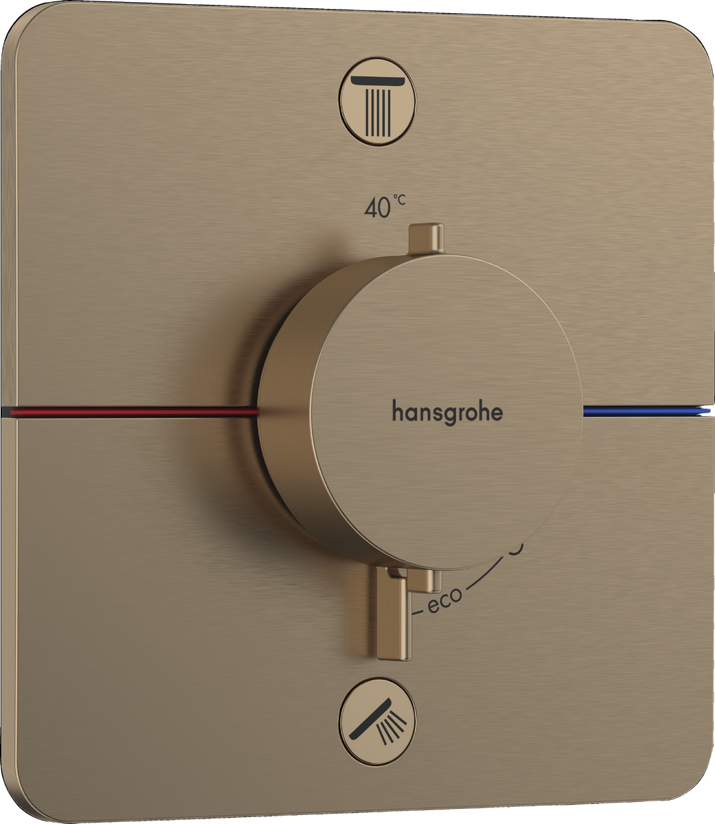 Thermostat Unterputz für 2 Verbraucher mit integrierter Sicherungskombination nach EN1717