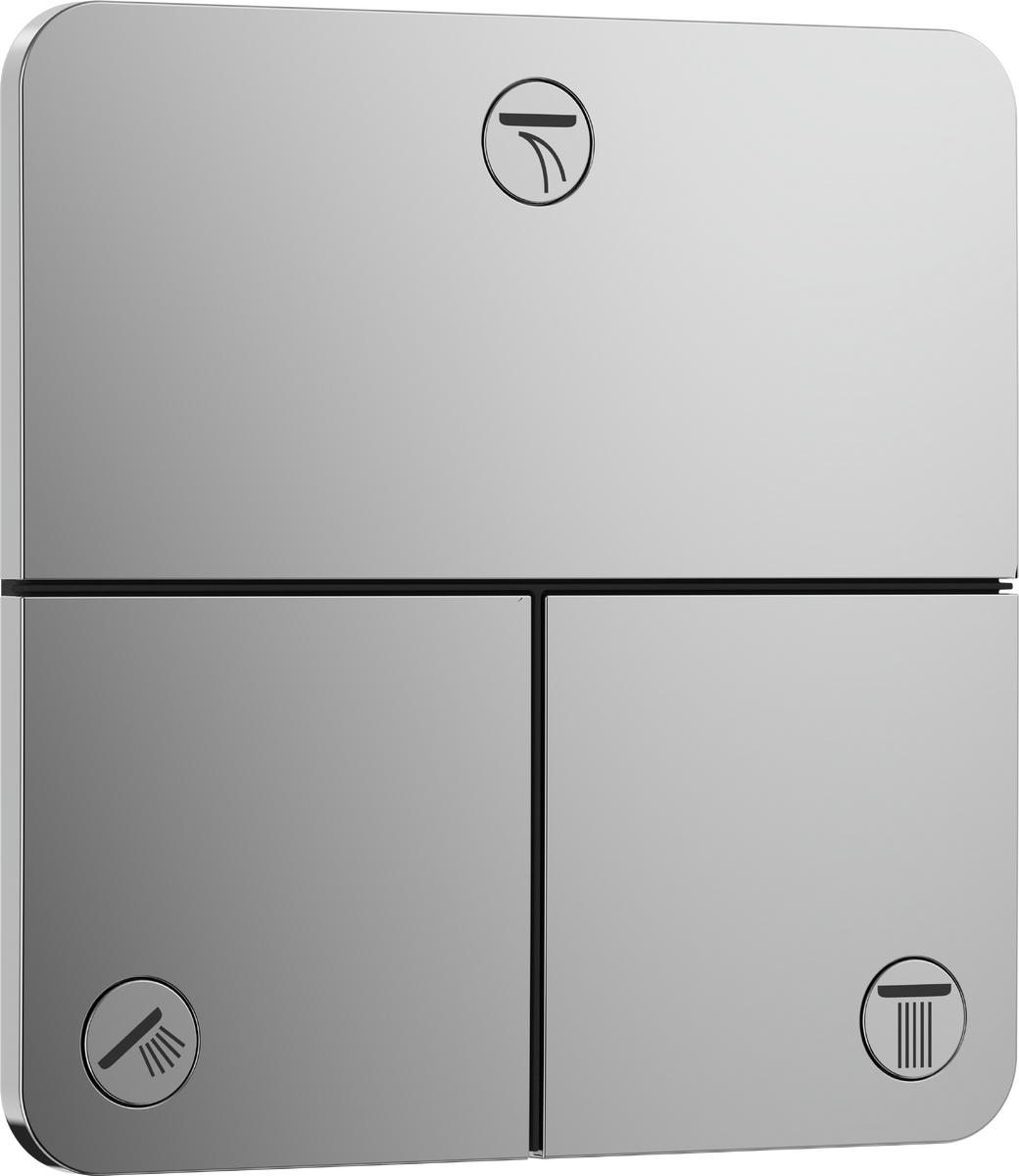 Valve for concealed installation for 3 functions