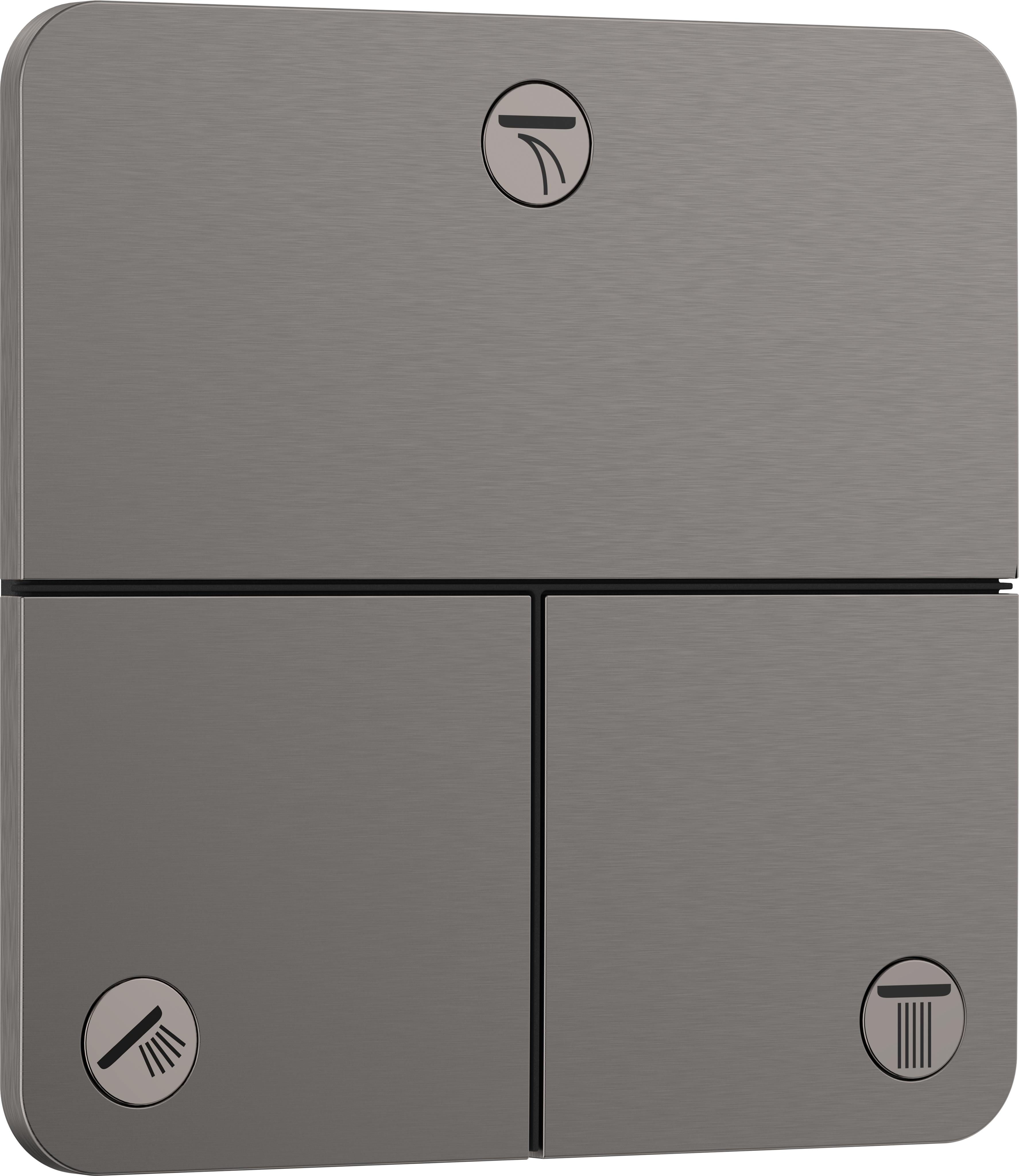 Valve for concealed installation for 3 functions