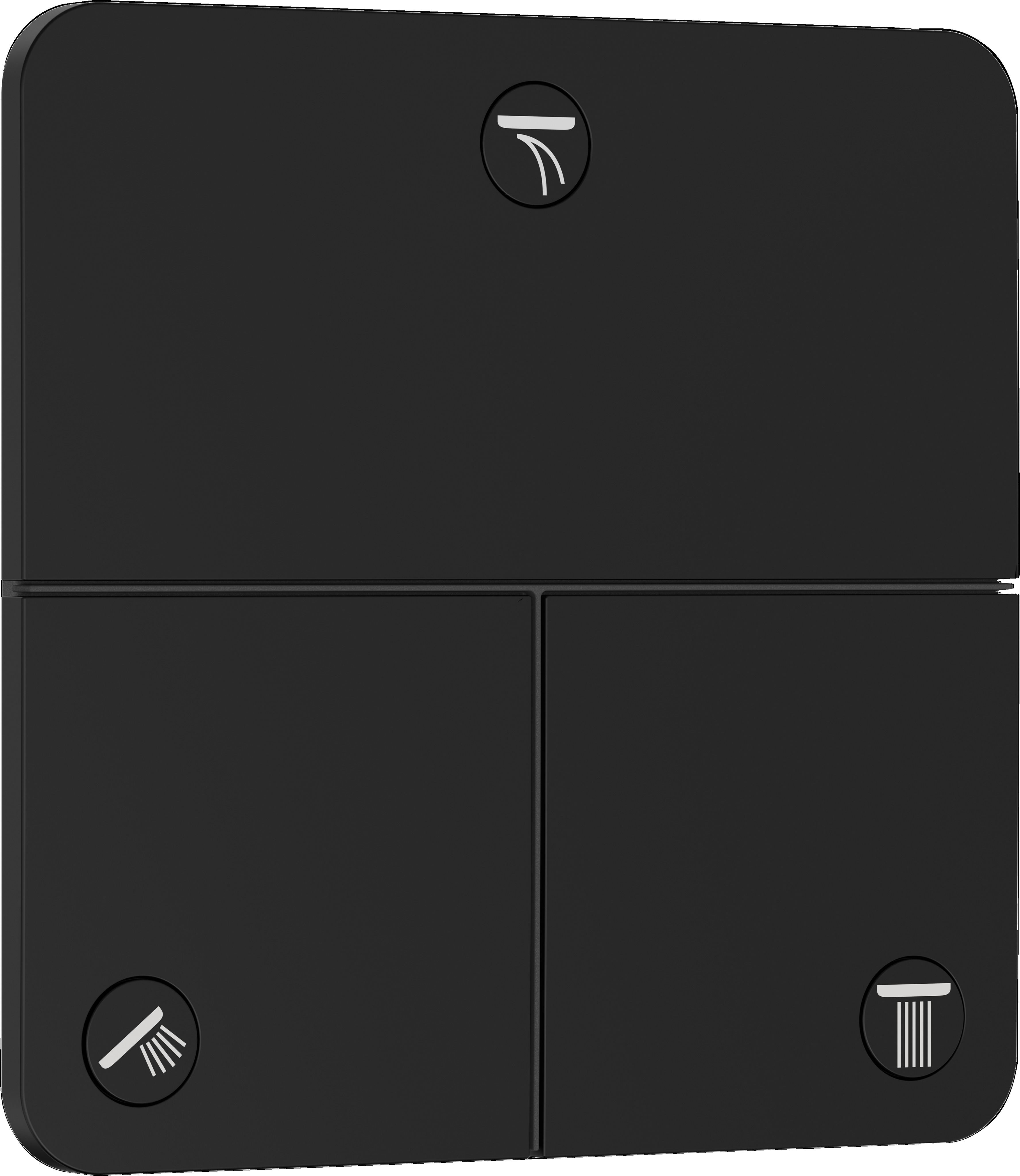 Valve for concealed installation for 3 functions