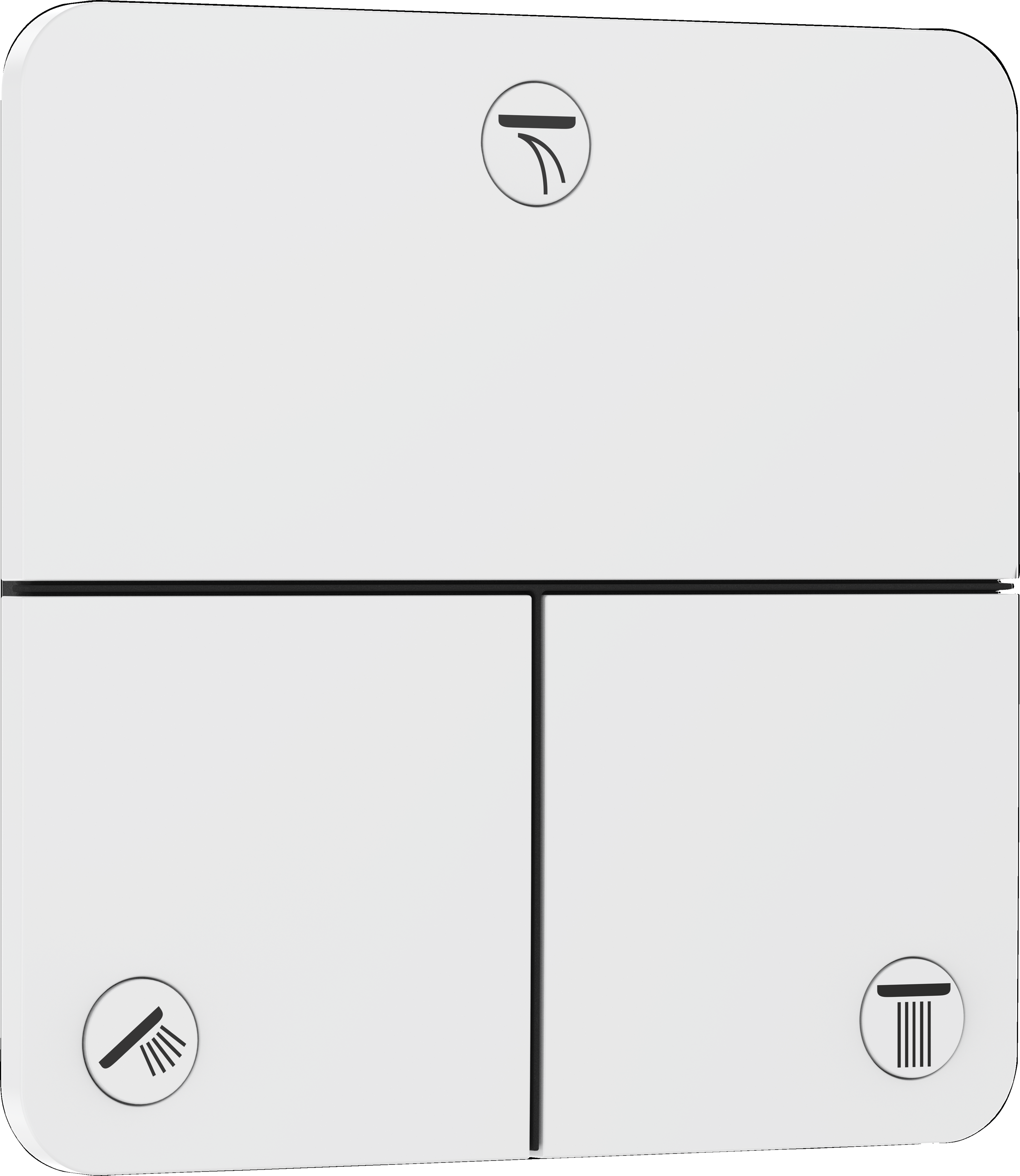 Valve for concealed installation for 3 functions