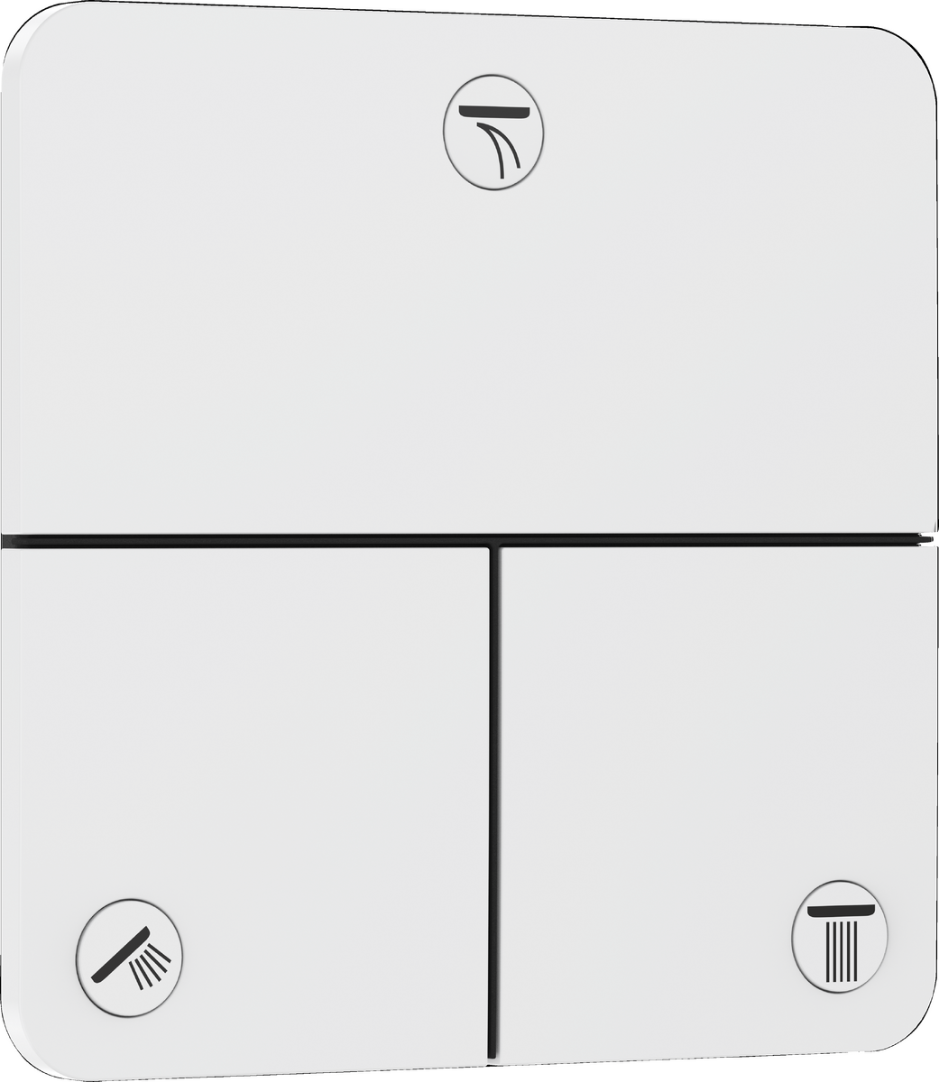 Valve for concealed installation for 3 functions