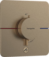Thermostat for concealed installation for 1 function and additional outlet