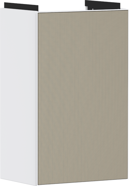 Onderkast Matt White 340/245 voor handwasbak, deurscharnier links Patterned Bronze