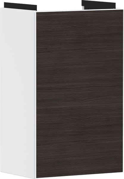 Onderkast Matt White 340/245 voor handwasbak, deurscharnier links Dark Oak