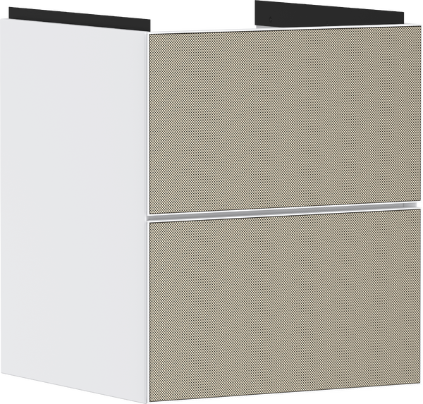 Vanity unit Matt White 480/475 with 2 drawers for handrinse basin Patterned Bronze