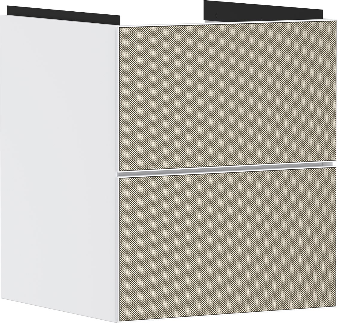 badmeubel Matt White 480/475 met 2 lades voor wastafel