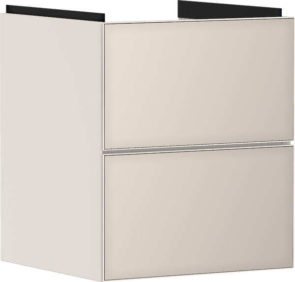 Vanity unit Sand Matt Beige 480/475 with 2 drawers for handrinse basin Metallic Sand Beige