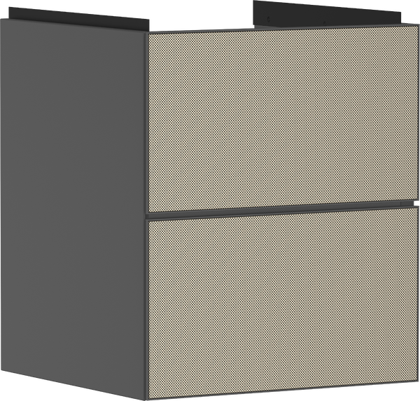 Vanity unit Slate Matt Grey 480/475 with 2 drawers for handrinse basin Patterned Bronze