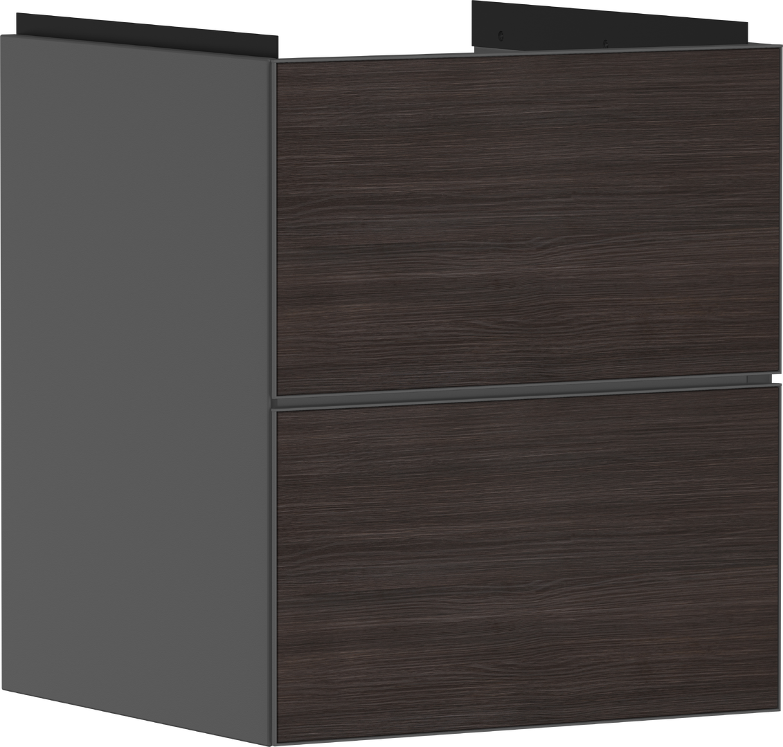 Vanity unit Slate Matt Grey 480/475 with 2 drawers for handrinse basin